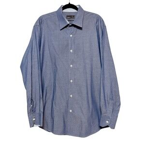 Quieti Quiet Luxury Fine Cotton Button‎ Shirt Mens XL Preppy Light Academia